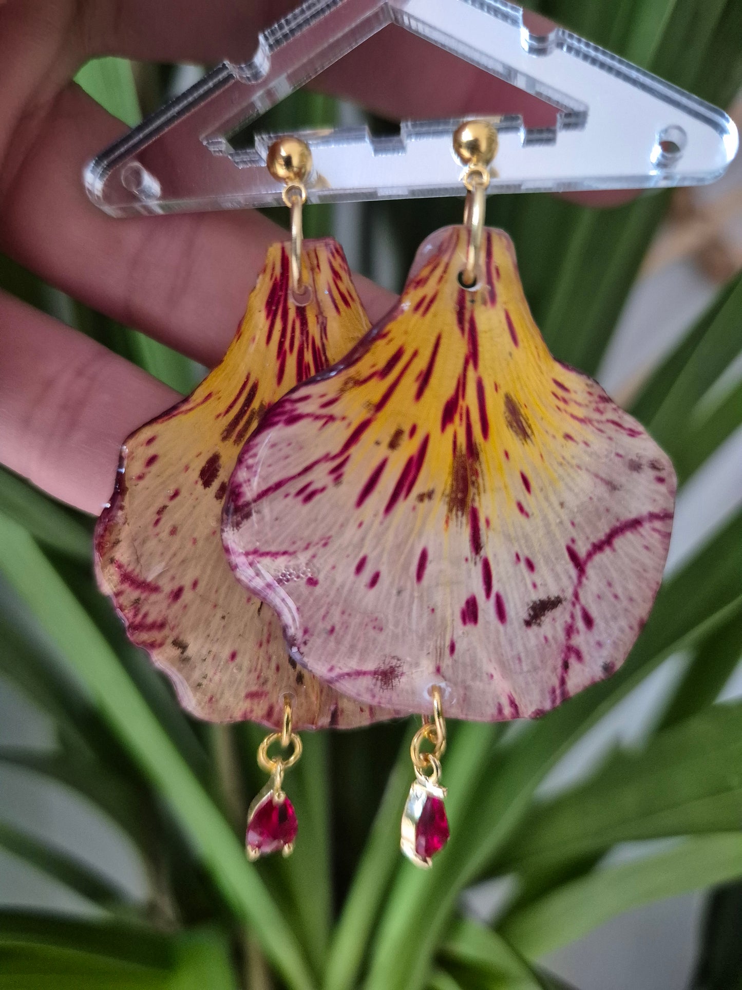 Pendientes flamboyan