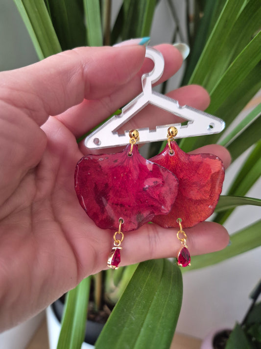 Pendientes flamboyan