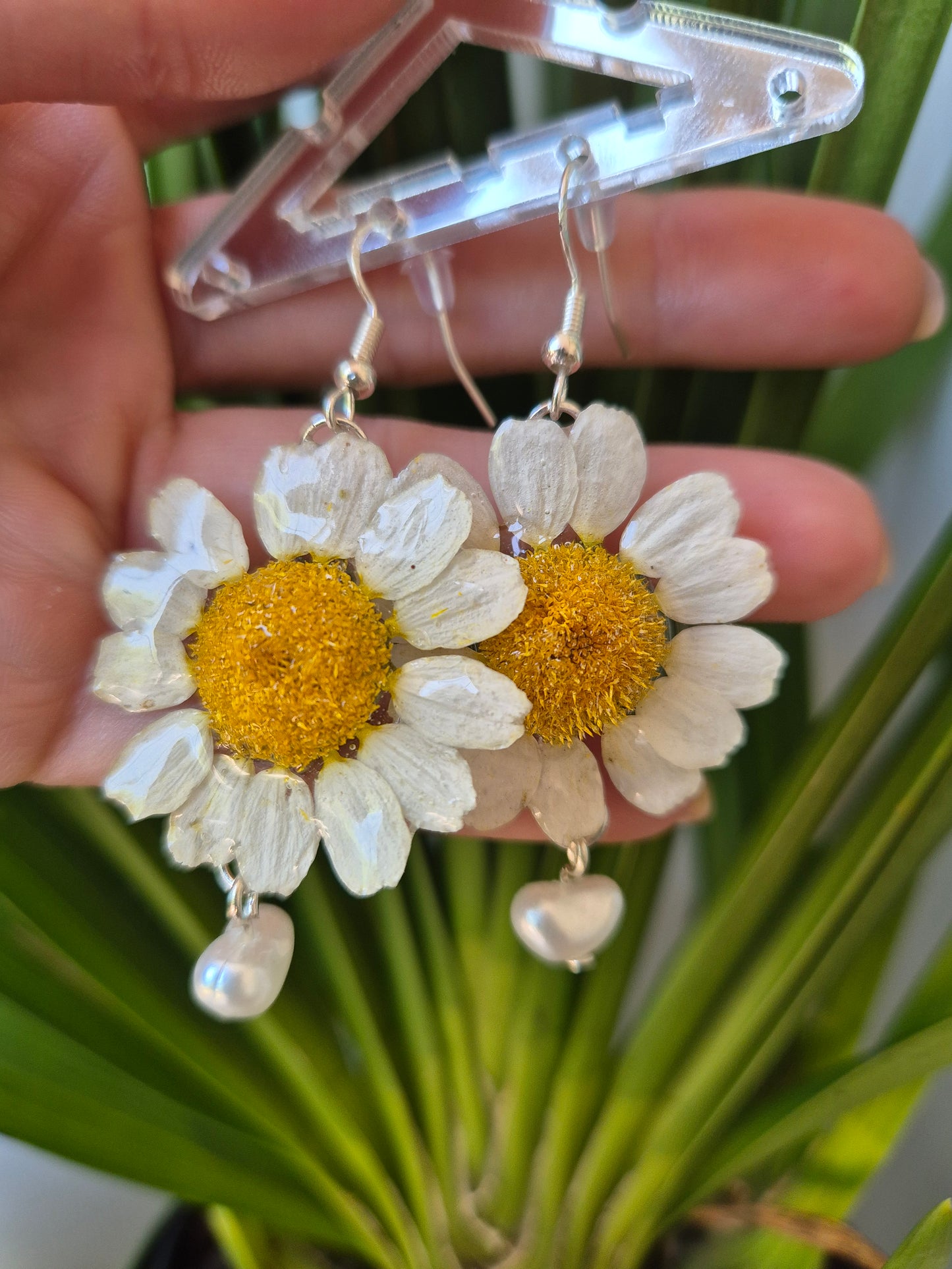 Pendientes margaritas 3D