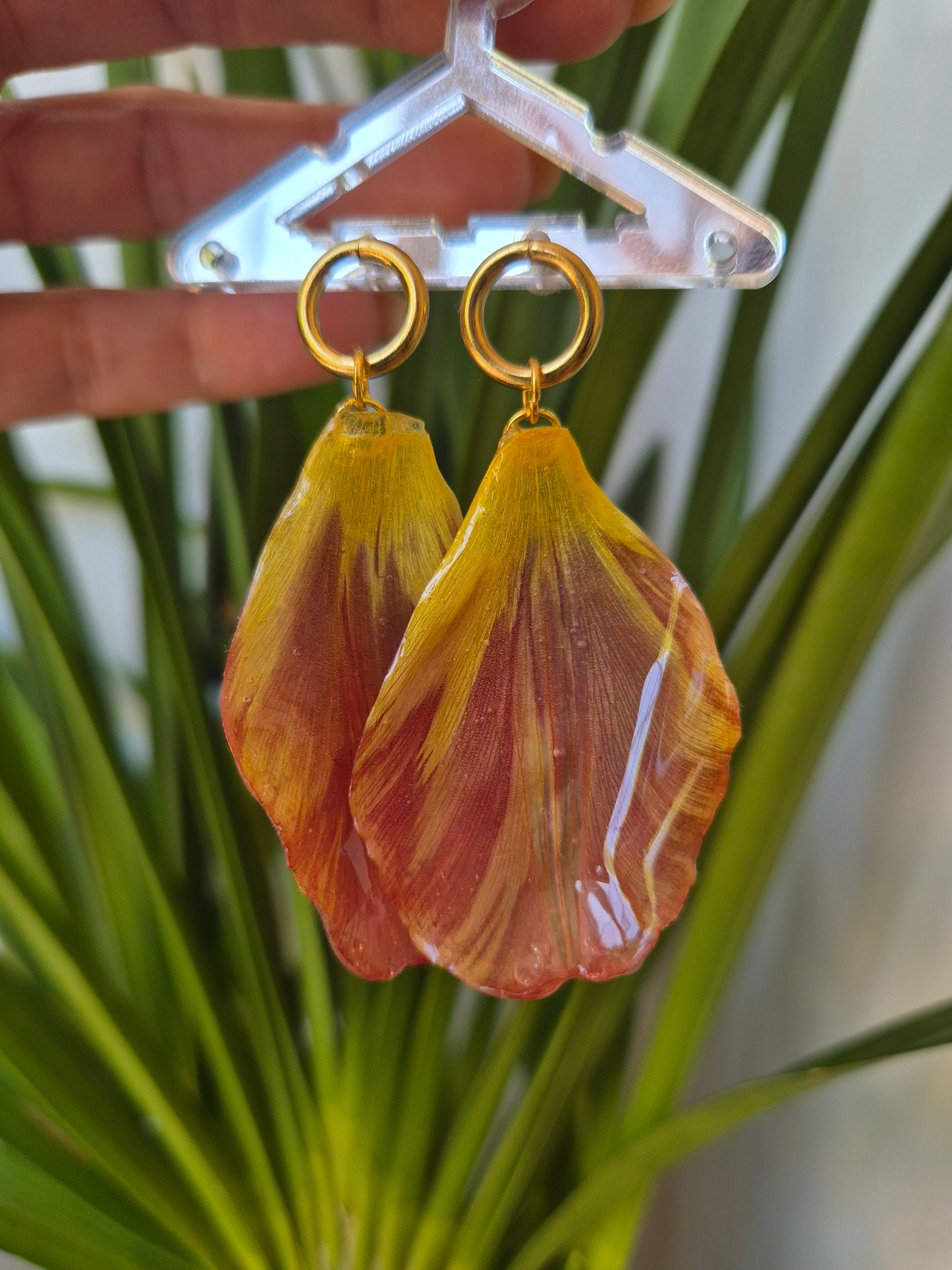 Pendientes pétalos tulipán