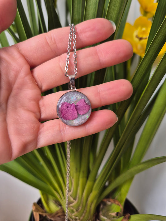 Colgante hortensia rosa