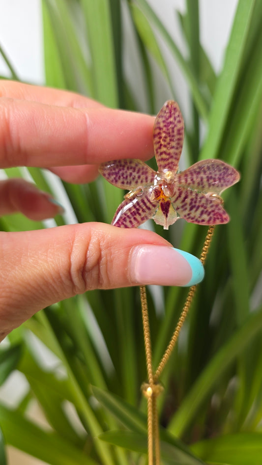 Pulsera regulable orquidea