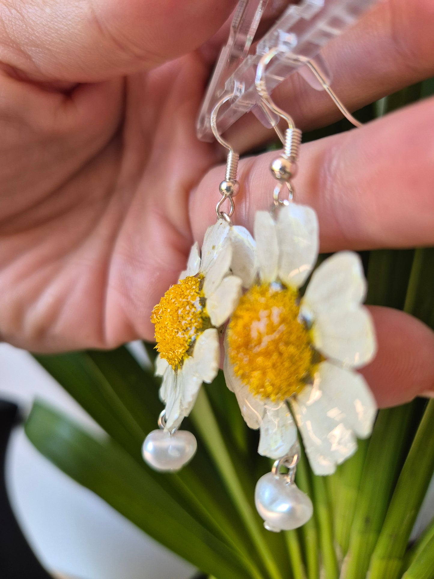 Pendientes margaritas 3D