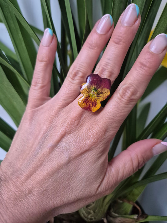 Anillo ajustable Pensamiento medium