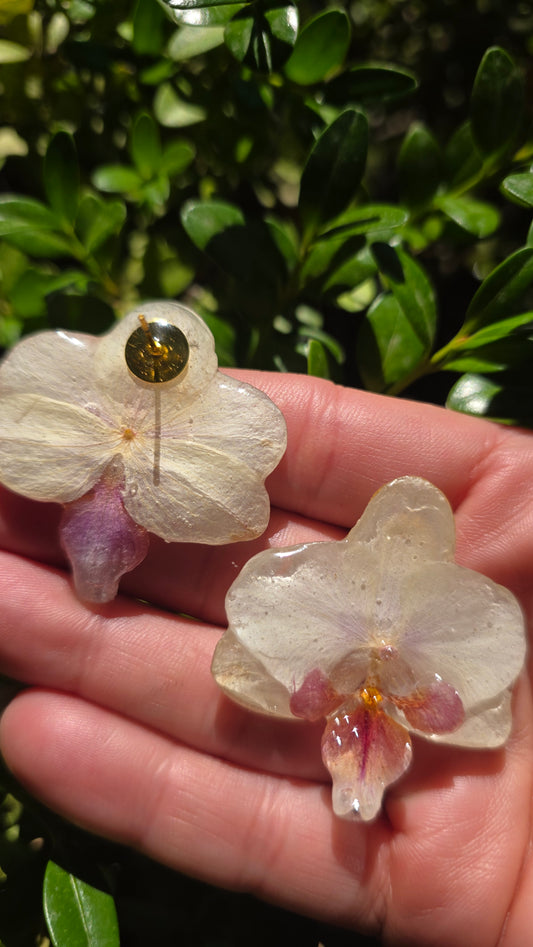 Pendientes orquidea mini