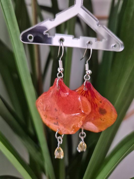 Pendientes flamboyan