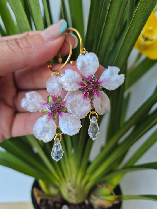 Pendientes flor almendro