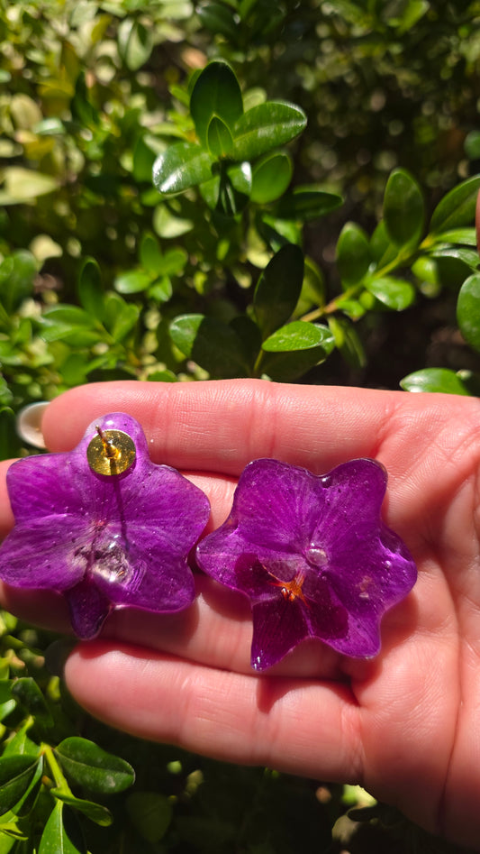 Pendientes orquidea mini