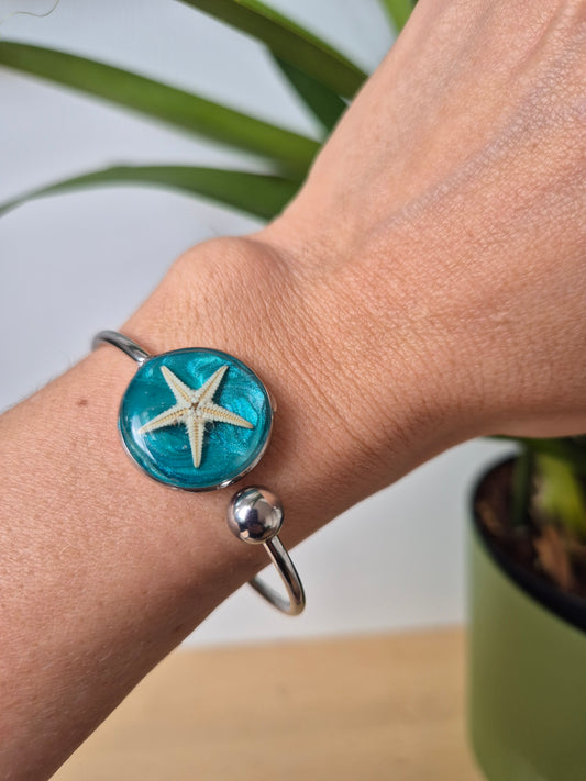 Pulsera marina plateada