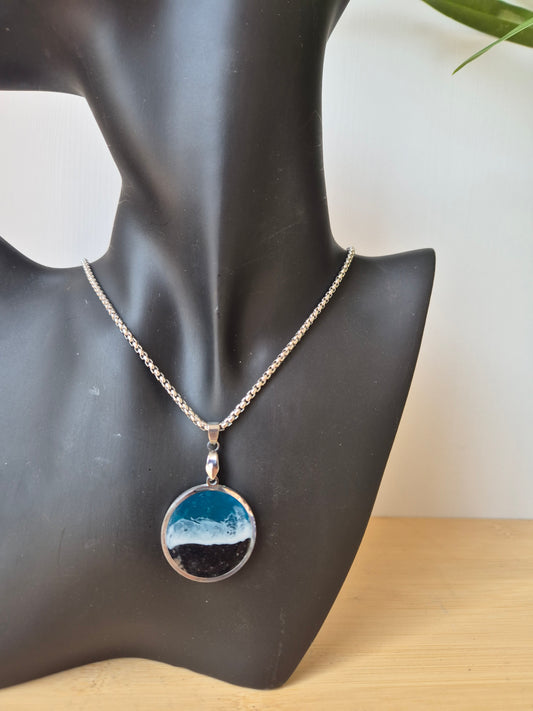 Colgante marino Ocean art arena negra