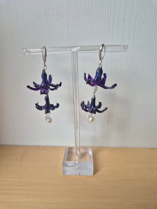 Pendientes Jacintos azules