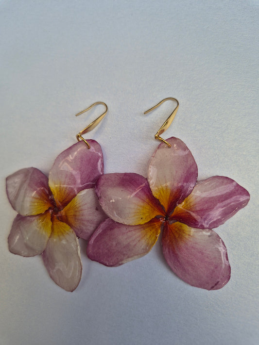 Pendientes plumeria