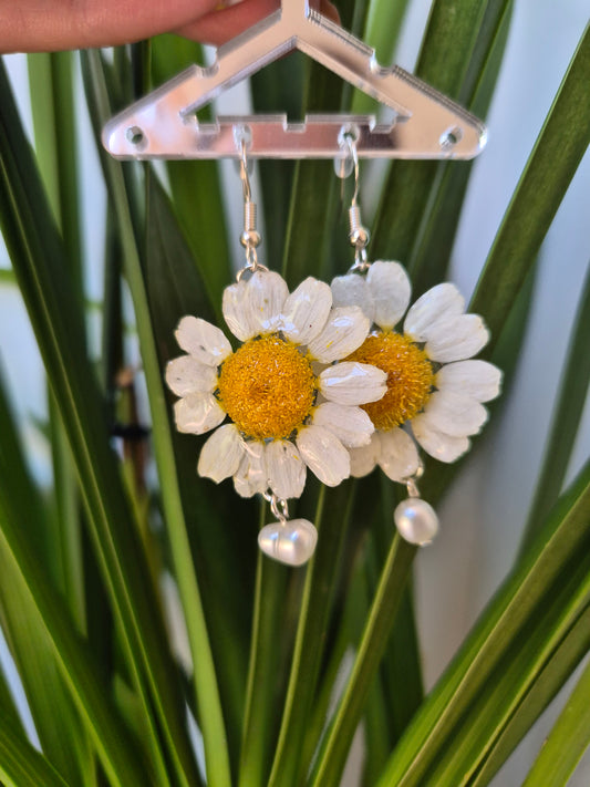 Pendientes margaritas 3D