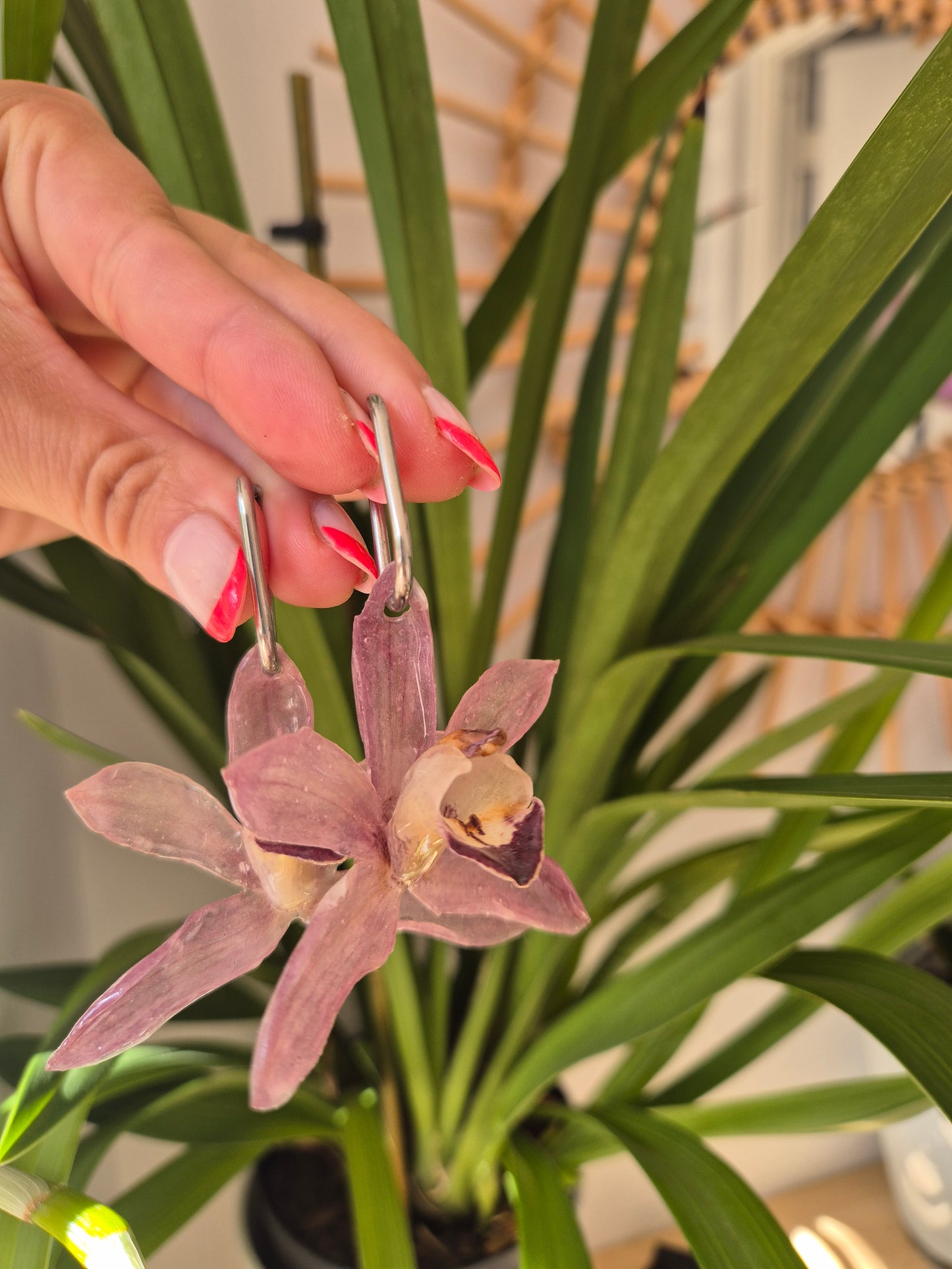 Pendientes orquidea Cymbidium