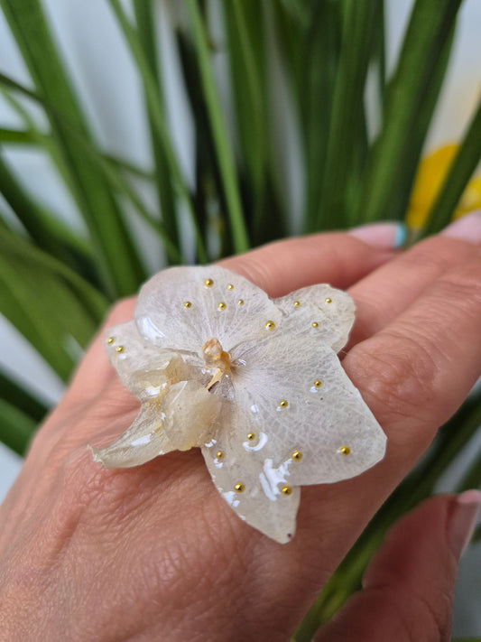 Anillo ajustable orquídea Phalaenopsis