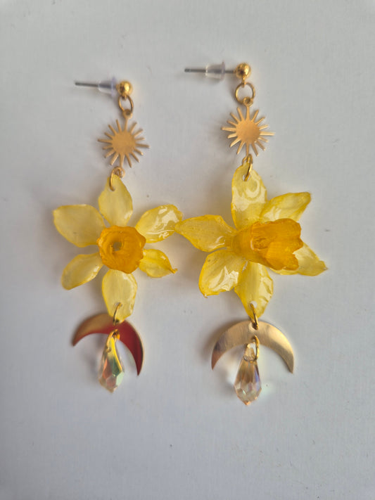 Pendientes Narciso  sol y luna
