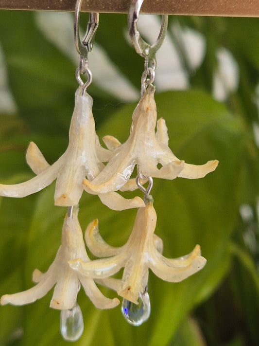 Pendientes Jacintos blancos