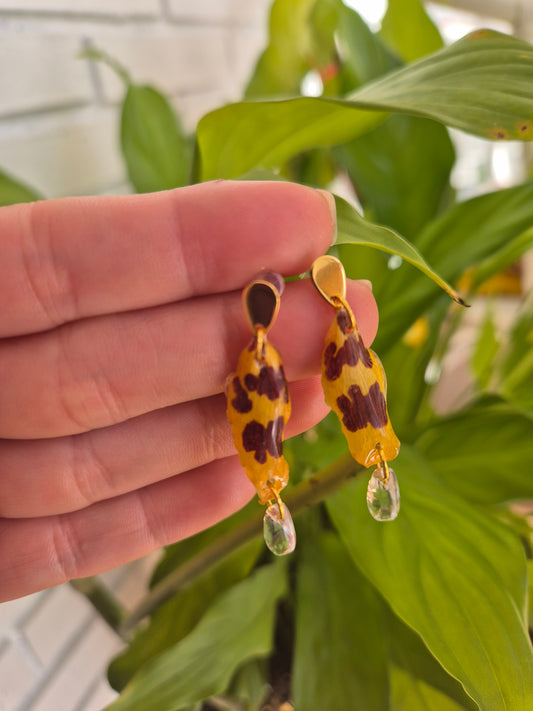 Pendientes pétalos orquídea Cambria