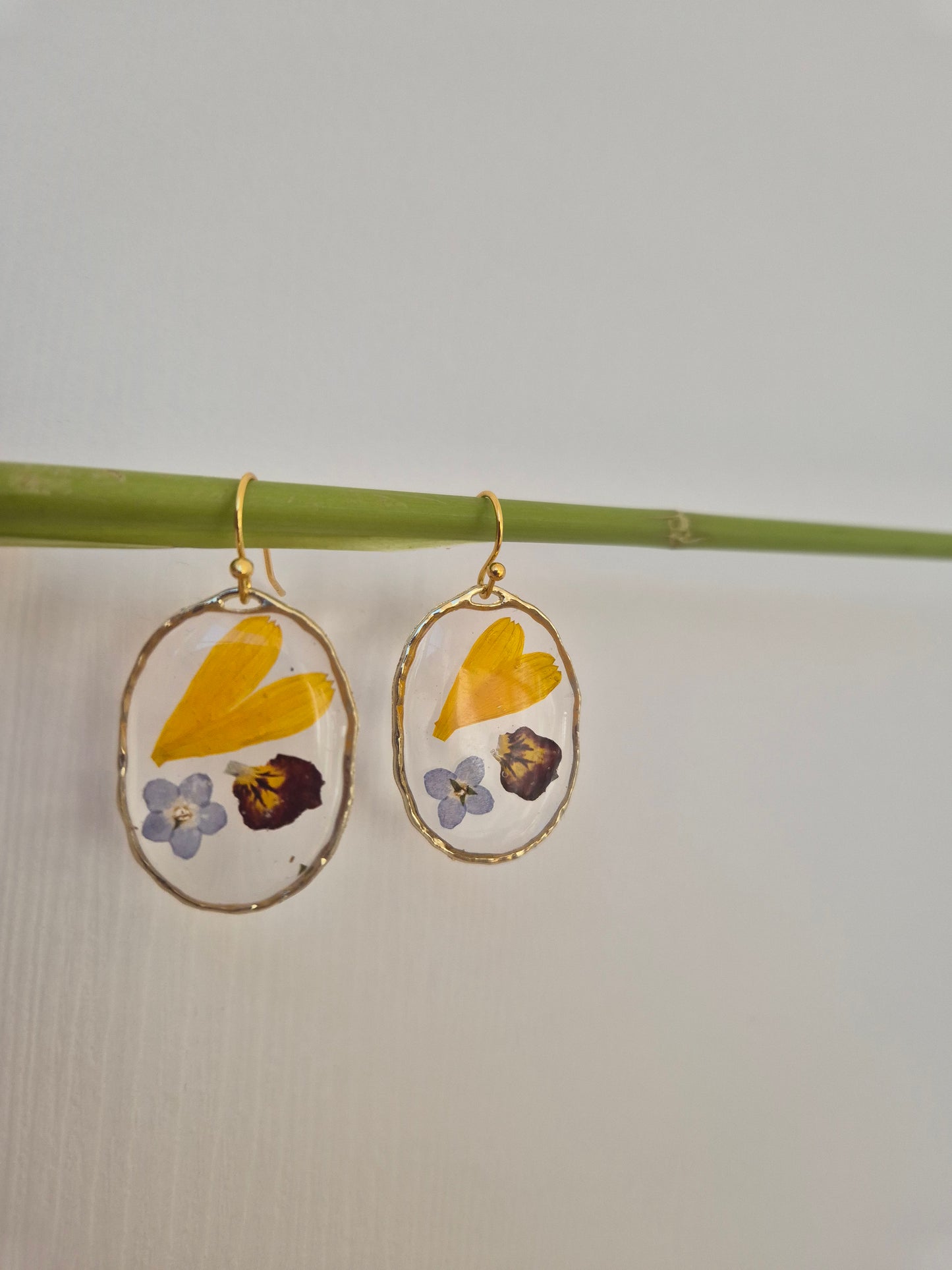 Pendientes botánica pétalos