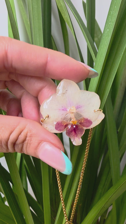Pulsera regulable orquidea