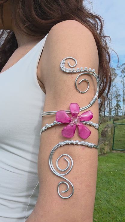 Brazalete con flor natural