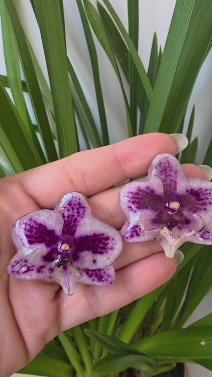 Pendientes orquidea mini
