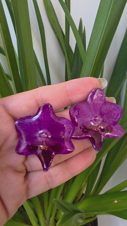 Pendientes orquidea mini