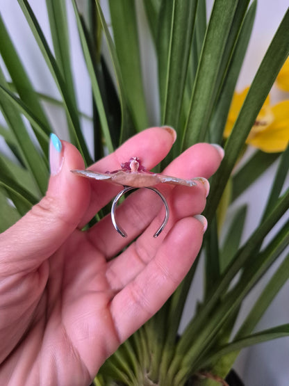 Anillo ajustable orquídea Phalaenopsis