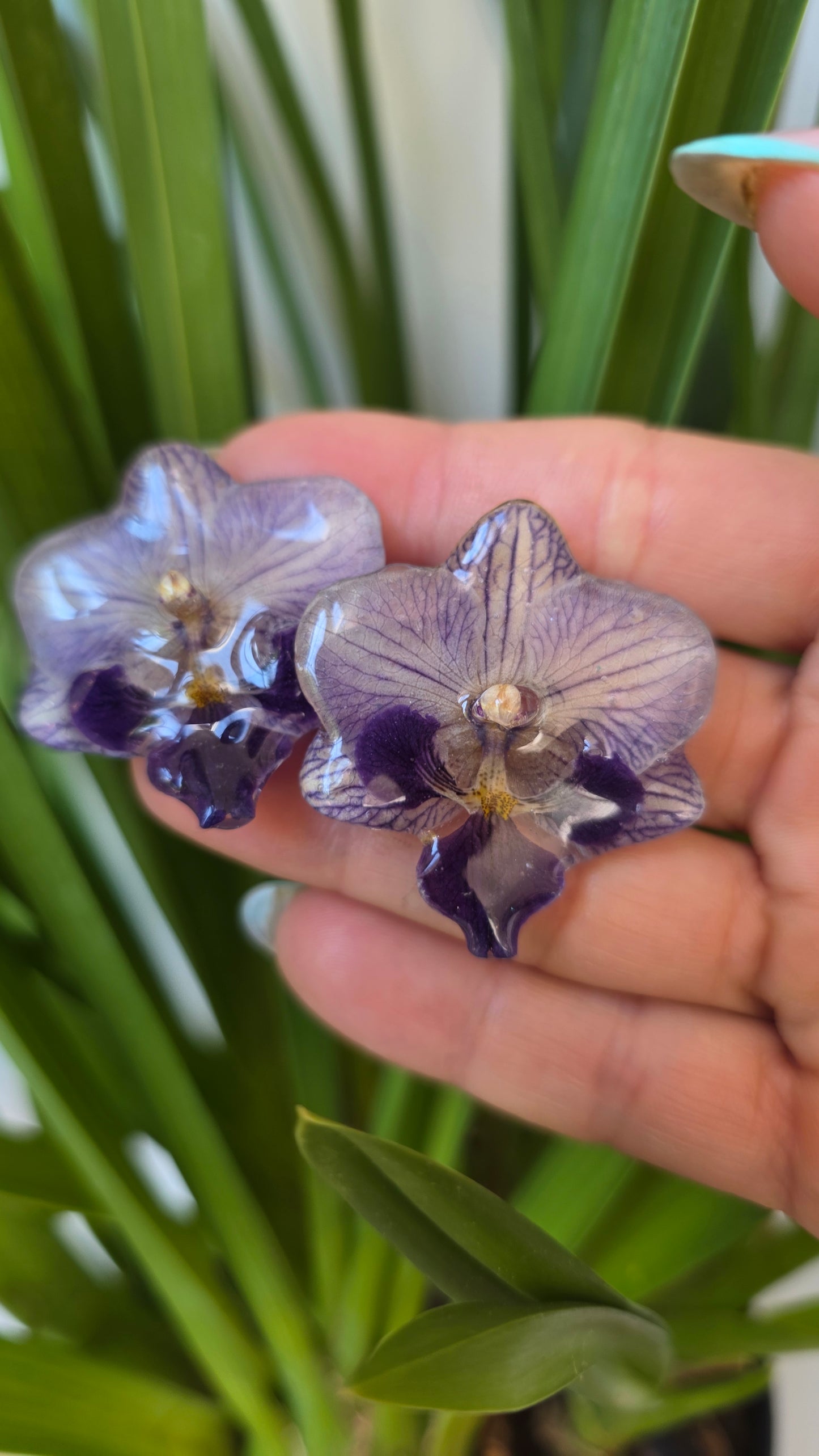 Pendientes orquidea mini