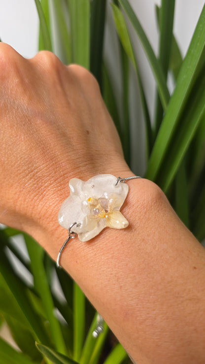 Pulsera regulable orquidea