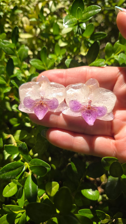 Pendientes orquidea mini