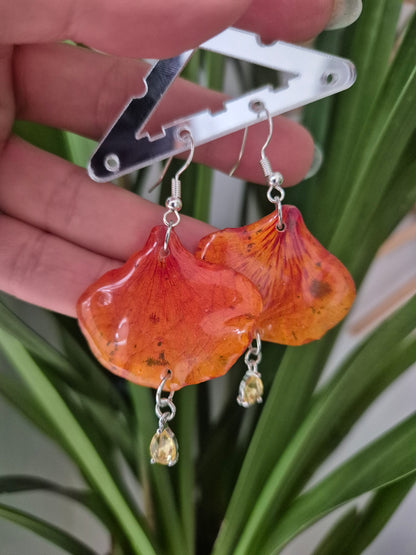 Pendientes flamboyan