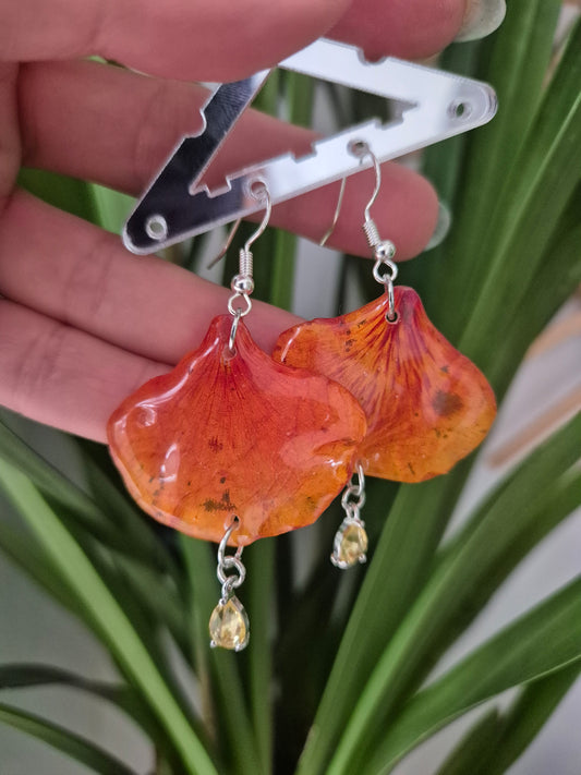 Pendientes flamboyan