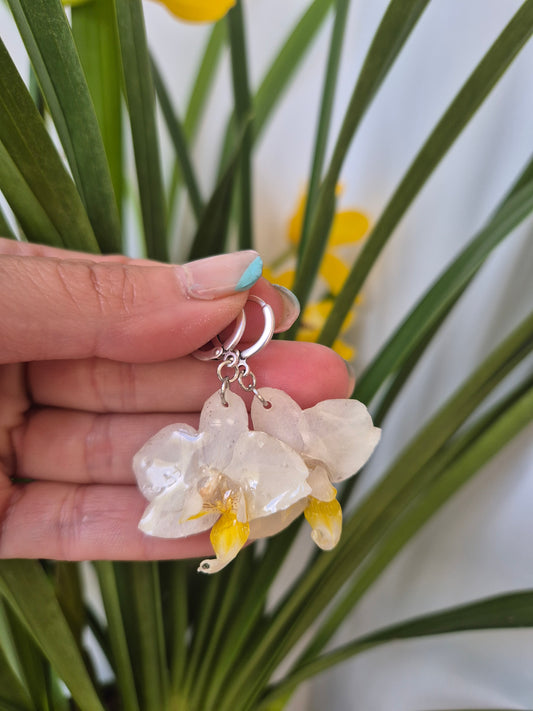 Pendientes orquidea mini