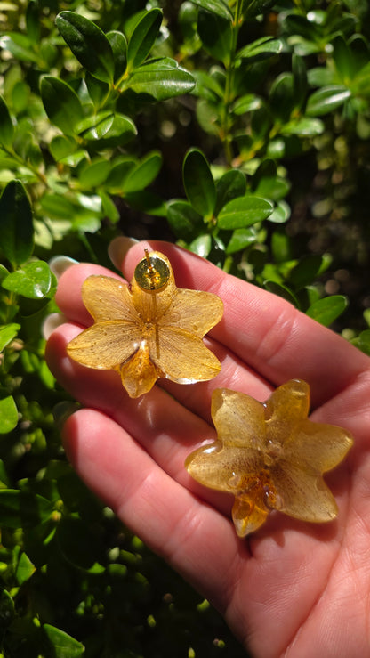 Pendientes orquidea mini