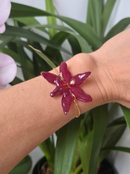 Pulsera regulable orquidea