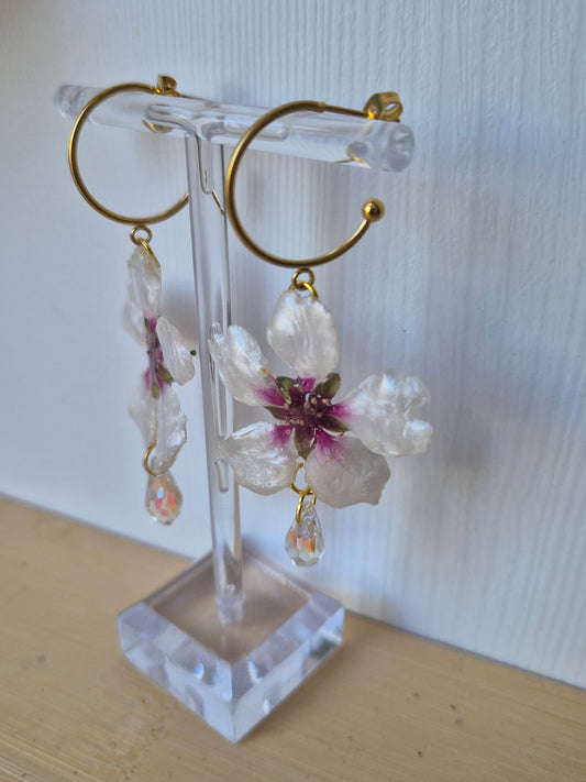 Pendientes flor almendro