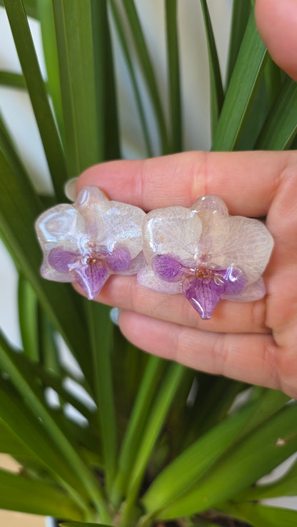 Pendientes orquidea mini