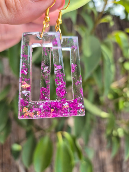 Pendientes Roma buganvilla