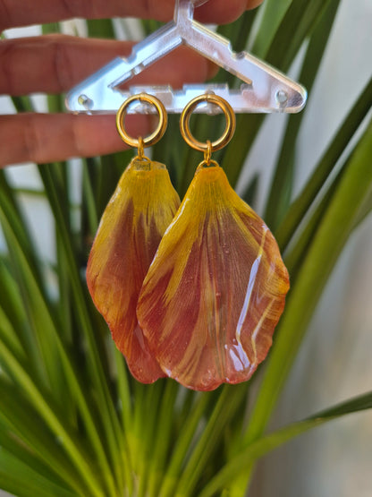 Pendientes pétalos tulipán