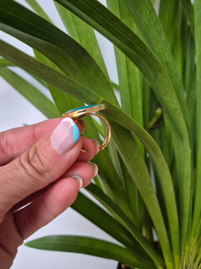 Anillo ajustable marino redondo