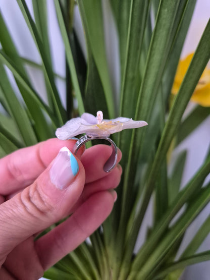 Anillo ajustable orquídea Phalaenopsis