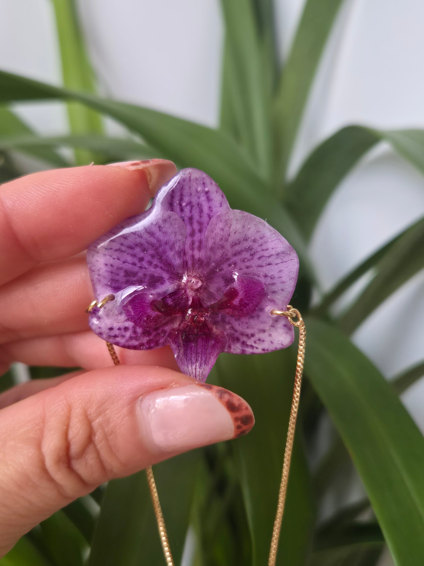Pulsera regulable orquidea