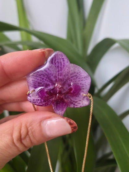 Pulsera regulable orquidea