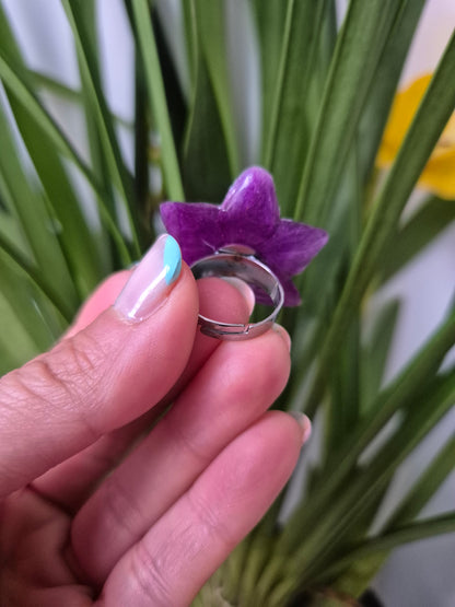 Anillo ajustable orquídea Phalaenopsis