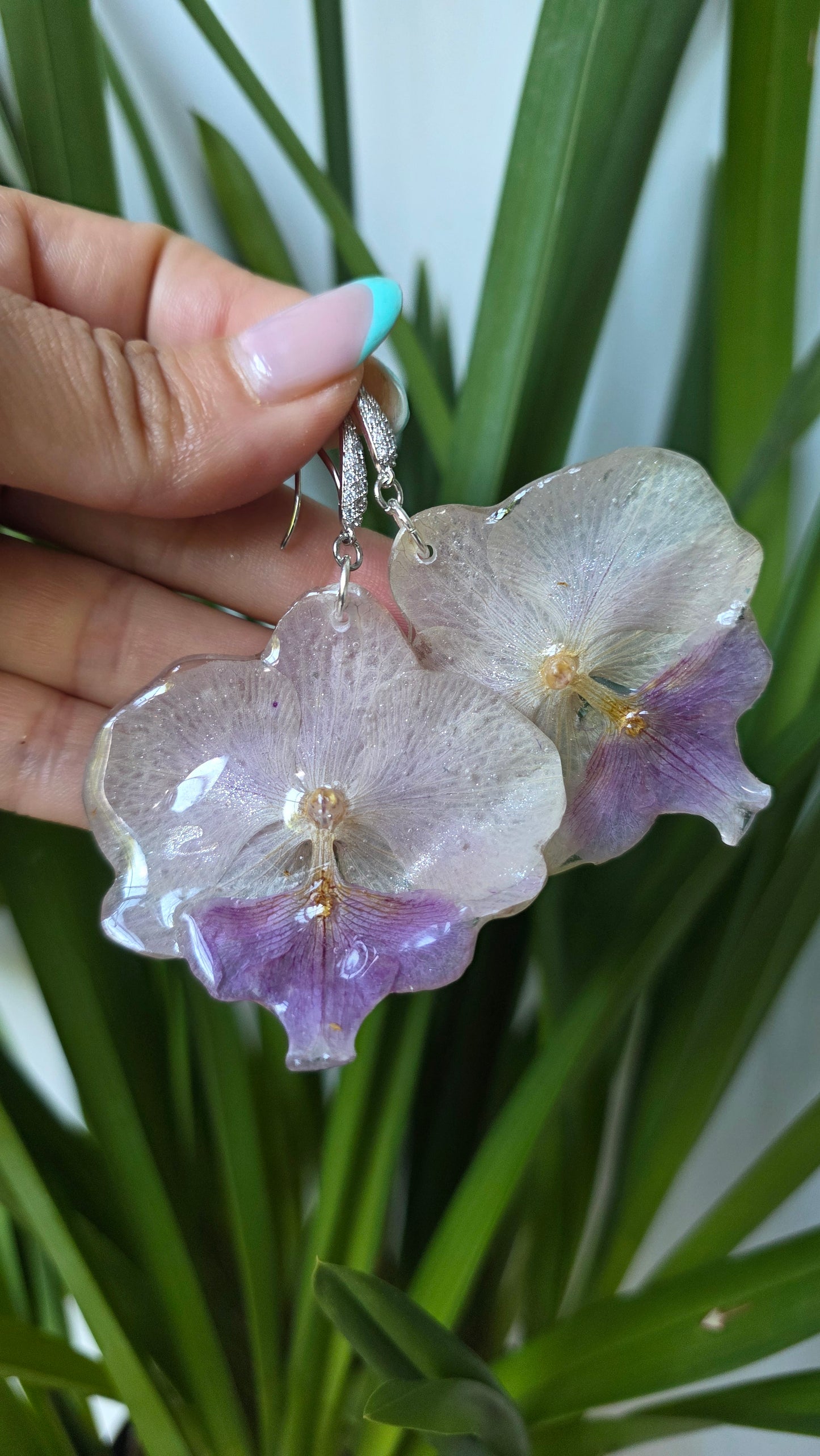 Pendientes orquidea Phalaenopsis