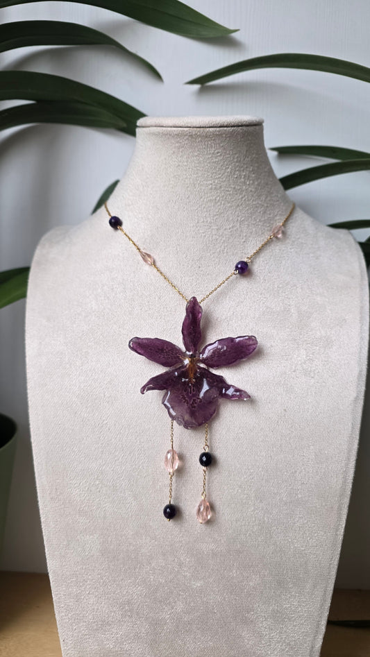 Colgante de orquidea real