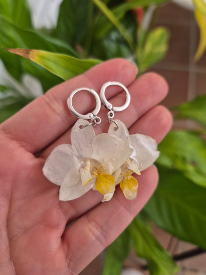 Pendientes orquidea mini