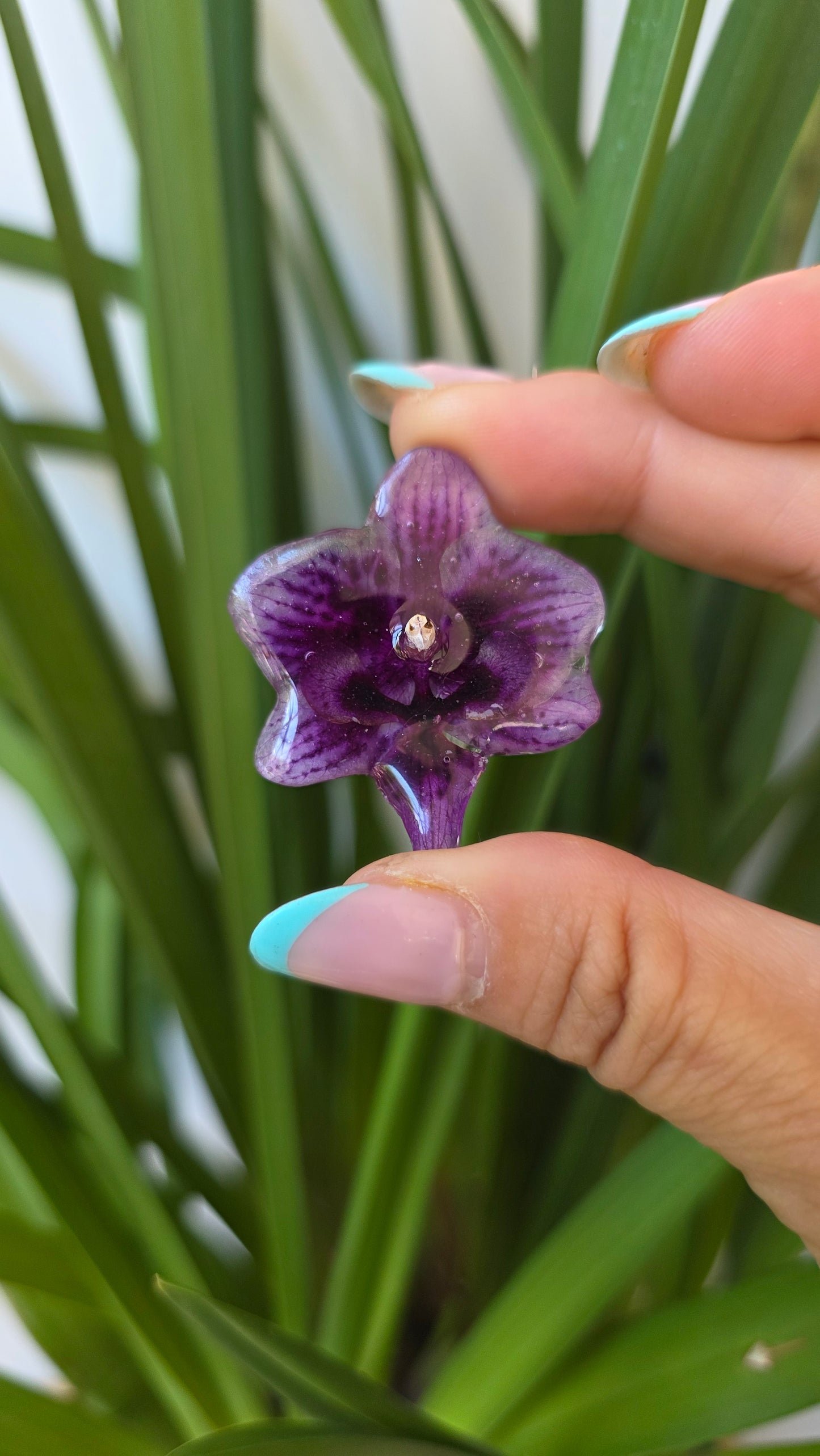 Pendientes orquidea mini