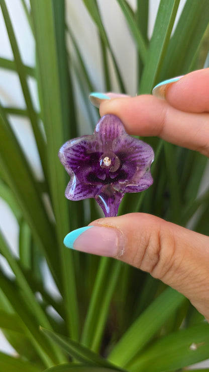 Pendientes orquidea mini